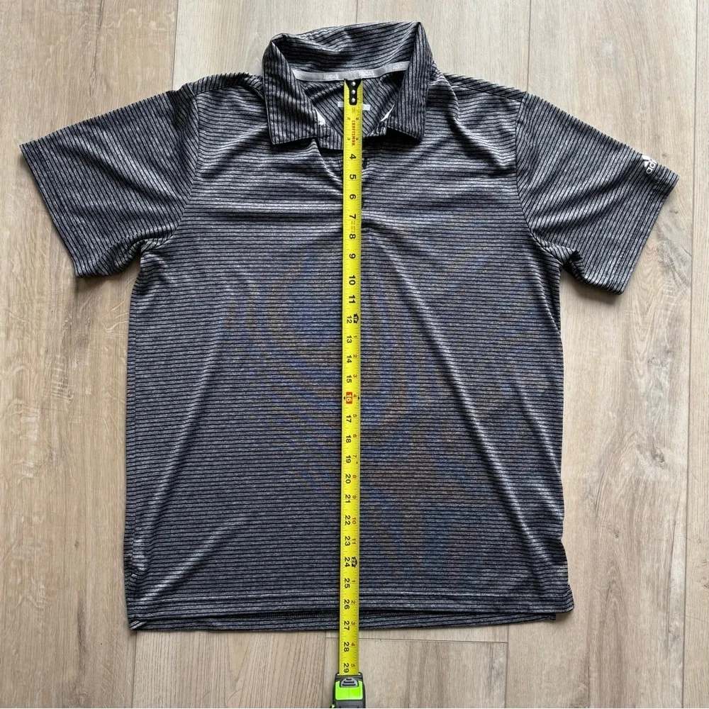Adidas Golf Men's Feeder Stripe Polo Golf Shirt Black Striped Polo Shirt Lg NWOT
